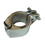 Forniture nautiche italiane 6565386 Вилочный хомут из нержавеющей стали Золотистый Silver 30 mm 
