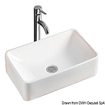 White ceramic vessel sink 400x300x105 mm