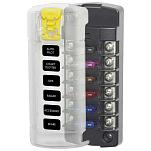 Blue sea systems 661-5035 ST Blade Fuse Block 6 Position Черный Black