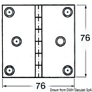 Купить S.S blind hinge 76x76mm square, 38.821.04 7ft.ru в интернет магазине Семь Футов