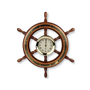 Купить Часы в штурвале Nauticalia 7105 Ø460мм из дерева и латуни 7ft.ru в интернет магазине Семь Футов