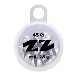 ZunZun 70113-UNIT Round Cutted 45g Ассортимент свинца  Silver 2.5 g