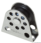 Одношкивный блок Viadana для металлических тросов из нержавеющей стали вертикальный 28 мм 620 кг 4 мм, Osculati 55.063.61