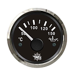 Указатель температуры масла 12/24В 50-150°C Ø57x45мм вырез Ø52мм черный-серебристый с подсветкой, Osculati 27.321.09