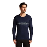 Icebreaker 0A5761401XS Базовый слой с длинным рукавом Merino 200 Oasis Snow Wave Голубой Midnight Navy XS