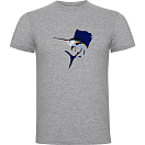 Купить Kruskis CA65500158K031 Футболка с коротким рукавом Jumping Sailfish Серый Heather Grey S 7ft.ru в интернет магазине Семь Футов