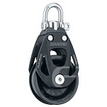 Harken 6290 80 Mm Одиночный поворотный шкив Черный Black / Silver