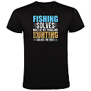 Купить Kruskis CA65500502C080 Футболка с коротким рукавом Fishing Solves Черный Black 2XL 7ft.ru в интернет магазине Семь Футов