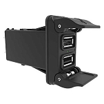 Pros NPE-635 2xUSB 5V 3ADC IP64 12/24VDC зарядное устройство Серебристый Black