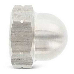 Euromarine VIXEB06-10 A4 DIN 1587 6 mm Глухая гайка 10 единицы Бесцветный Silver