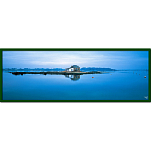 Постер Река Этель "Riviere d'Etel" Филиппа Плиссона Art Boat/OE 521.01.029VC 150x52см в зеленой рамке с веревкой