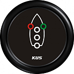 Индикатор включения ходовых огней KUS BB KY99202 Ø52мм 12/24В IP67 чёрный/чёрный