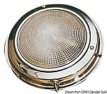 Накладной галогенной светильник японского типа BA15D 12В 15Вт 169мм отделка из нержавеющей стали c выключателем, Osculati 13.543.02