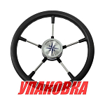 Рулевое колесо RIVA RSL обод черный, спицы серебряные д. 360 мм (упаковка из 15 шт.) Volanti Luisi VN735022-01_pkg_15