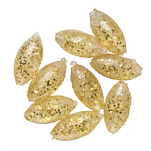Daiwa PE404013 Овальные силиконовые бусины 15 единицы измерения Золотистый Gold Glitter 6 x 12 mm 