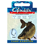 Gamakatsu 140311-00800-00024-00 Booklet Carp 3320F Палатка Крюк 0.240 Mm Серый NS Black 8 