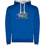 Kruskis SU1067030501K044 Толстовка с капюшоном GT Extreme Fishing Two-Colour Голубой Royal Blue / White L