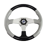 Рулевое колесо EVO MARINE 2 обод черный/серый, спицы серебряные д. 355 мм Volanti Luisi VN850003-35