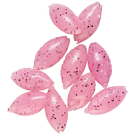 Daiwa PE403993 Овальные силиконовые бусины 15 единицы измерения Розовый Phospho Pink Glitter 6 x 12 mm 