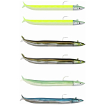 Fiiish CSE1564 Crazy Sand Eel Двойная комбинированная морская мягкая приманка 100 Mm 10g Многоцветный Fluo Yellow UV