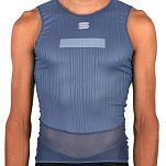 Sportful 1120075-435-S Безрукавная базовая футболка Pro Голубой Blue Sea / Cement S