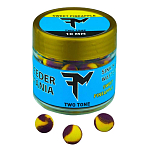 Feedermania F0954003 Two Tone Sinking Ананасовые вафтерсы Золотистый Yellow / Black 10 mm