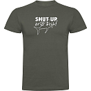 Купить Kruskis CA65500538K043 Футболка с коротким рукавом Shut up And Fish Зеленый Dark Army Green 2XL 7ft.ru в интернет магазине Семь Футов