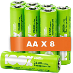 Gp batteries GD131 Peakpower 2600 Series Аккумуляторная батарея 8 единицы Бесцветный Multicolor