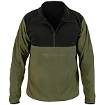 Korum K0350153 Флисовая кофта с полумолнией Embossed Green / Black 4XL