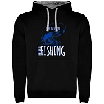 Kruskis SU1067050258C419 Толстовка с капюшоном Life Is Better Fishing Black / Grey 2XL