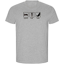 Купить Kruskis CA66900158S100 Футболка с коротким рукавом Sleep Eat And Sail ECO Серый Heather Grey S 7ft.ru в интернет магазине Семь Футов