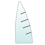 Лата для парусов Bainbridge Aquabatten 10D0400 10x400мм из стеклопластика