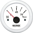 Купить Recmar RECKY15300 10-184ºC 0/5 bar Индикатор давления масла Белая White 51 mm  7ft.ru в интернет магазине Семь Футов