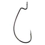 Daiwa 16509040 Bassers Worm Wos Крюк Черный  Black 4/0 (4 pcs) 