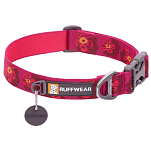 Ruffwear 25204-9042026 Flat Out Собачий ошейник Розовый Alpenglow Burst 51-66 cm