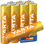 Varta 04103101328 1x8 Longlife AAA LR 3 Аккумуляторы Голубой Blue