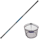 Garbolino GOMNJ6043400-4+GOMND6040-040 Садок Express+Leader Match Combo  Black 400 cm