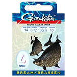 Gamakatsu 140125-01000-00018-00 Booklet Bream 2210S Палатка Крюк 0.180 мм Серый Nickel 10 