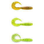 Fishup FHL55-119 Mighty Grub Мягкая приманка 88 mm  Flo Chartreuse / Green