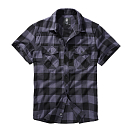 Купить Brandit 4032-28-L Рубашка с коротким рукавом Check Голубой Black / Grey L 7ft.ru в интернет магазине Семь Футов