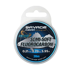 Savage gear SVS74487 Semi Soft Seabass Флюорокарбон 30 m Clear 0.350 mm