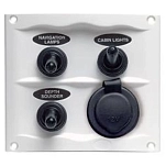 Bep marine 900-3WPSW Панель с 3 переключателями On-Off DC 16A White