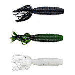 Yamamoto baits 1292F10231 Fat Ika Мягкая приманка 101 mm 10 единицы Plum / Emeral Flake