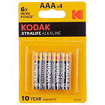 Kodak KODAK LR03 AAA LR03 AAA Щелочные батареи 4 единицы Черный Yellow / Purple