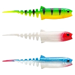 Savage gear 1625377 Мягкий приманка Cannibal Minnow 6.5g 100 mm 40 Единицы Многоцветный White Black