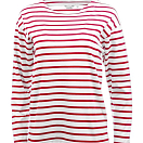 Бретонская женская рубашка / бело-красный / Размер одежды: 42