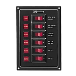 Plastimo 175533 Vertical 6 Переключатели Электрический Панель Black 11.5 x 16.5 x 5 cm
