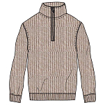 Sea ranch 12-5005-1-1021-4XL Свитер с высоким воротом Cromwell Plus Size Бежевый Sand Melange 4XL