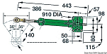 VETUS MT52 steering system single, 45.045.10