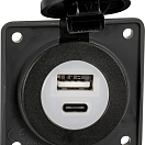 Presa incasso doppia USB Type-A + Type-C, Osculati 14.527.01